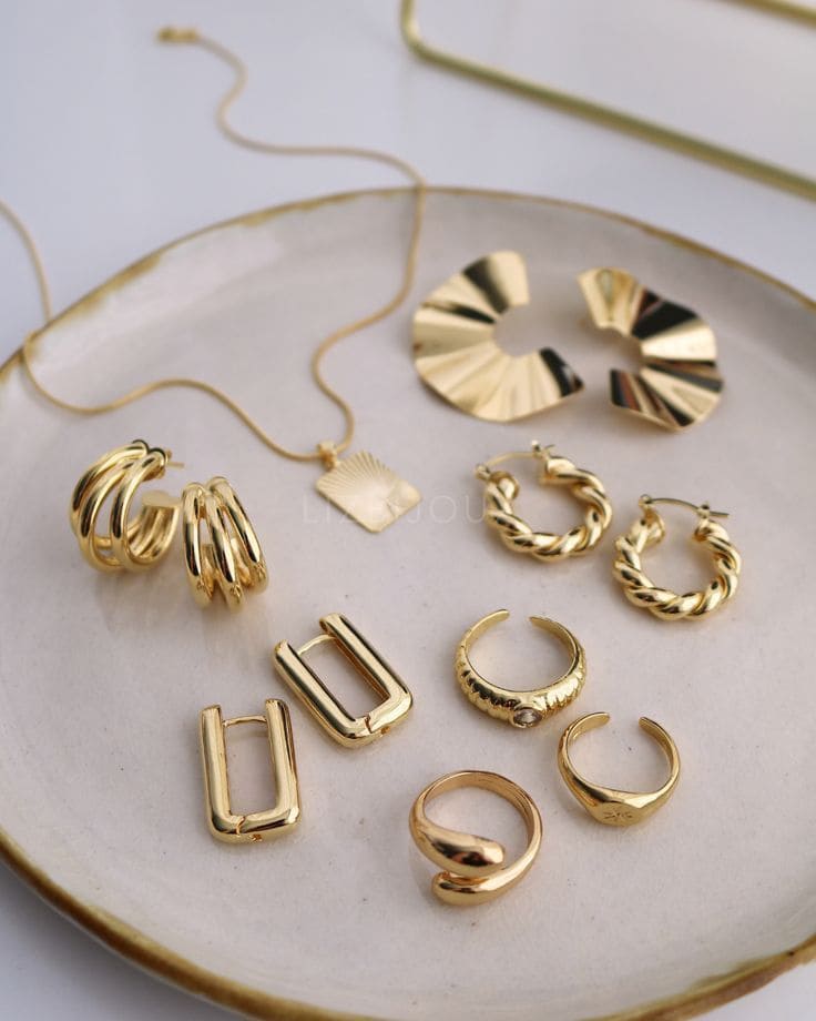 Gold daily wear jewelry photosoot