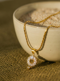Aurora Bloom – Micro-Plated 1 Carat Gold Pendant Necklace
