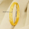 Elegant Gold-Tone Filigree Bangle Bracelet