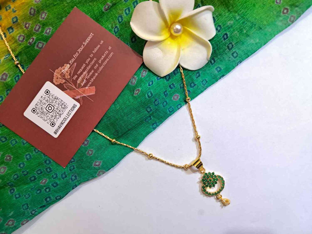 Elegant Micro Plated Gold Pendant Necklace – Daily Wear Jewellery