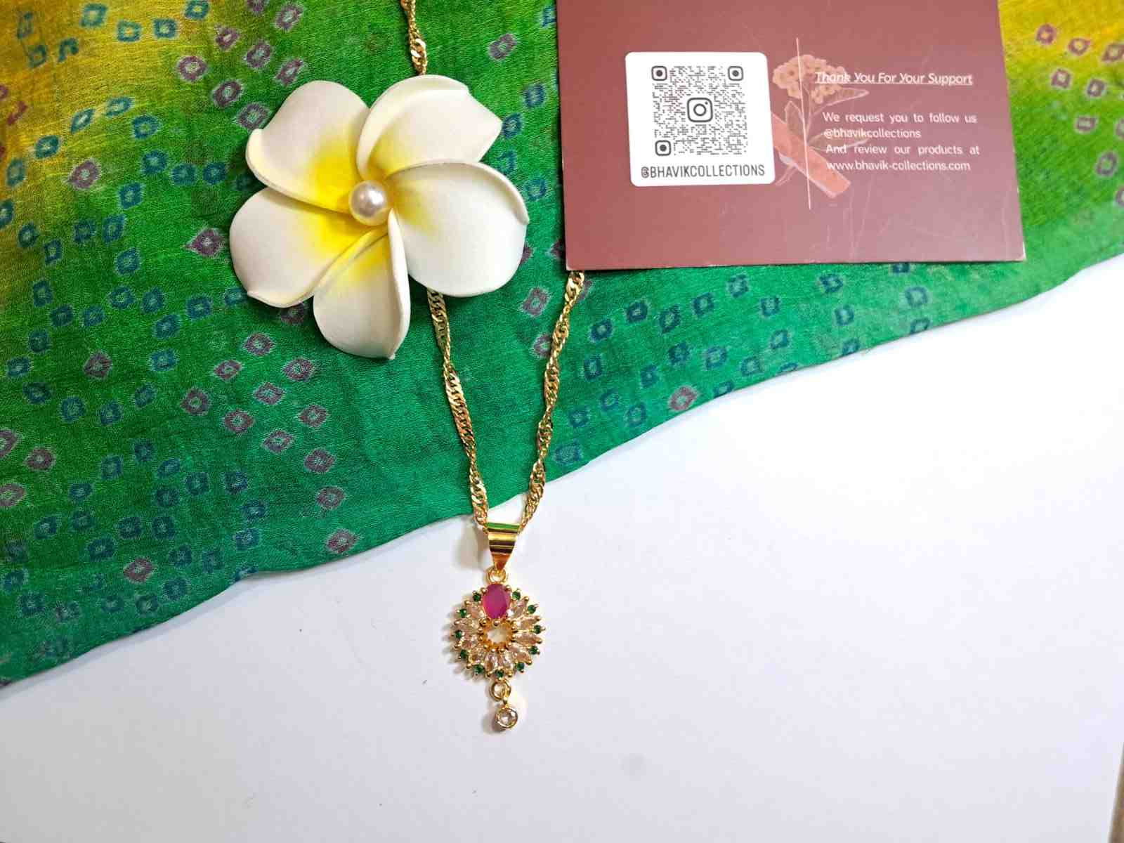 micro plated gold pendant