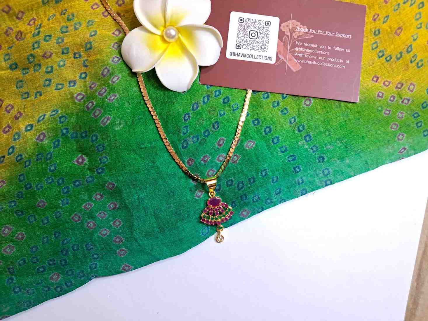 Micro Plated Gold Triangle Pendant Necklace – Elegant Daily Wear Jewellery