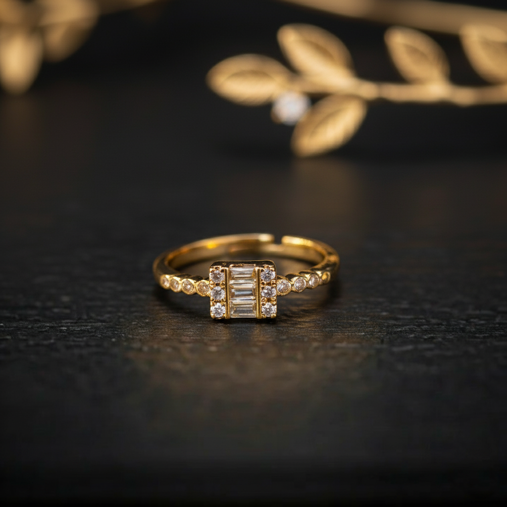 GleamSquare Gold Ring