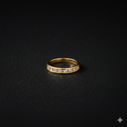 Minimalist Channel Gold Ring