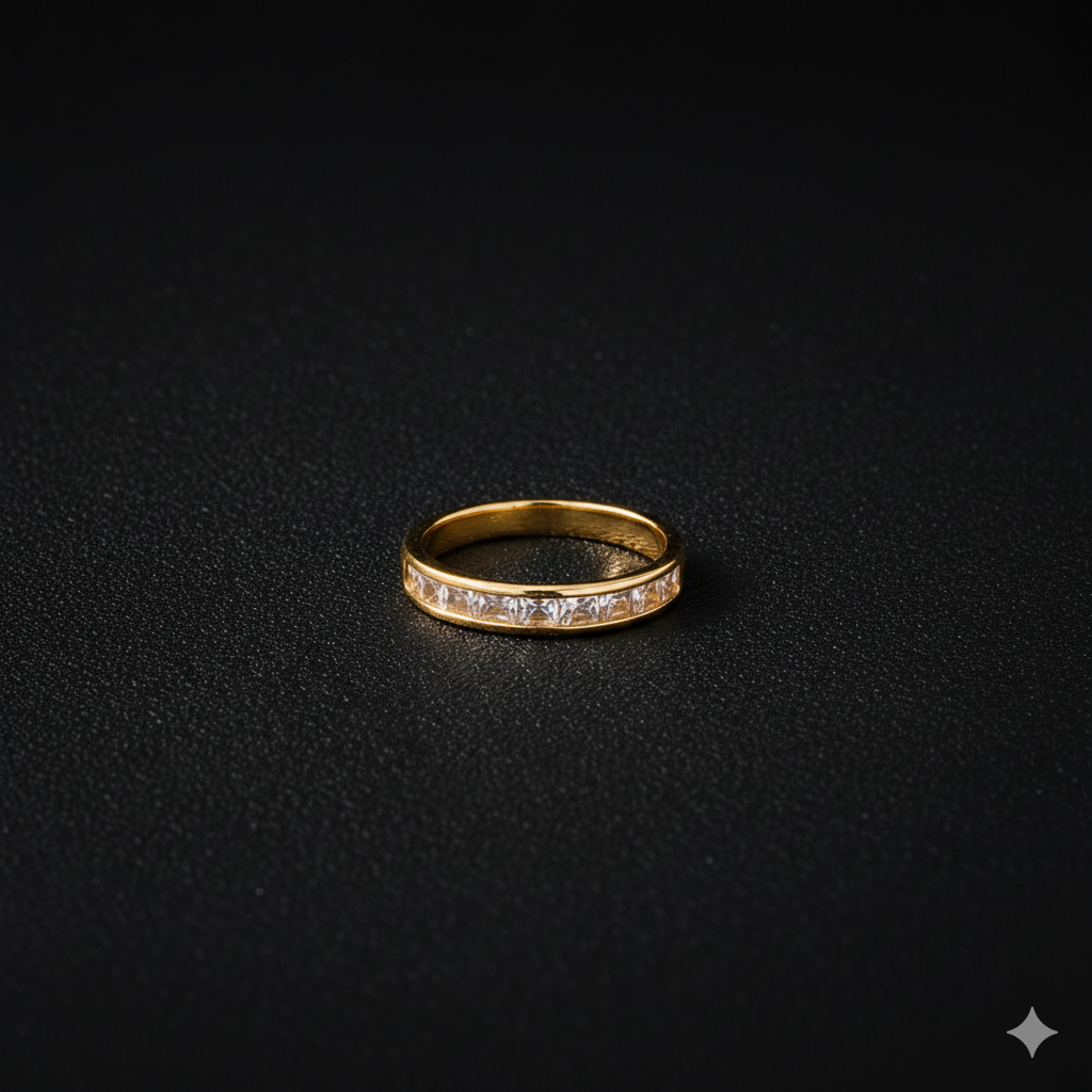 Minimalist Channel Gold Ring