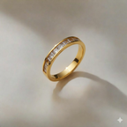 Minimalist Channel Gold Ring