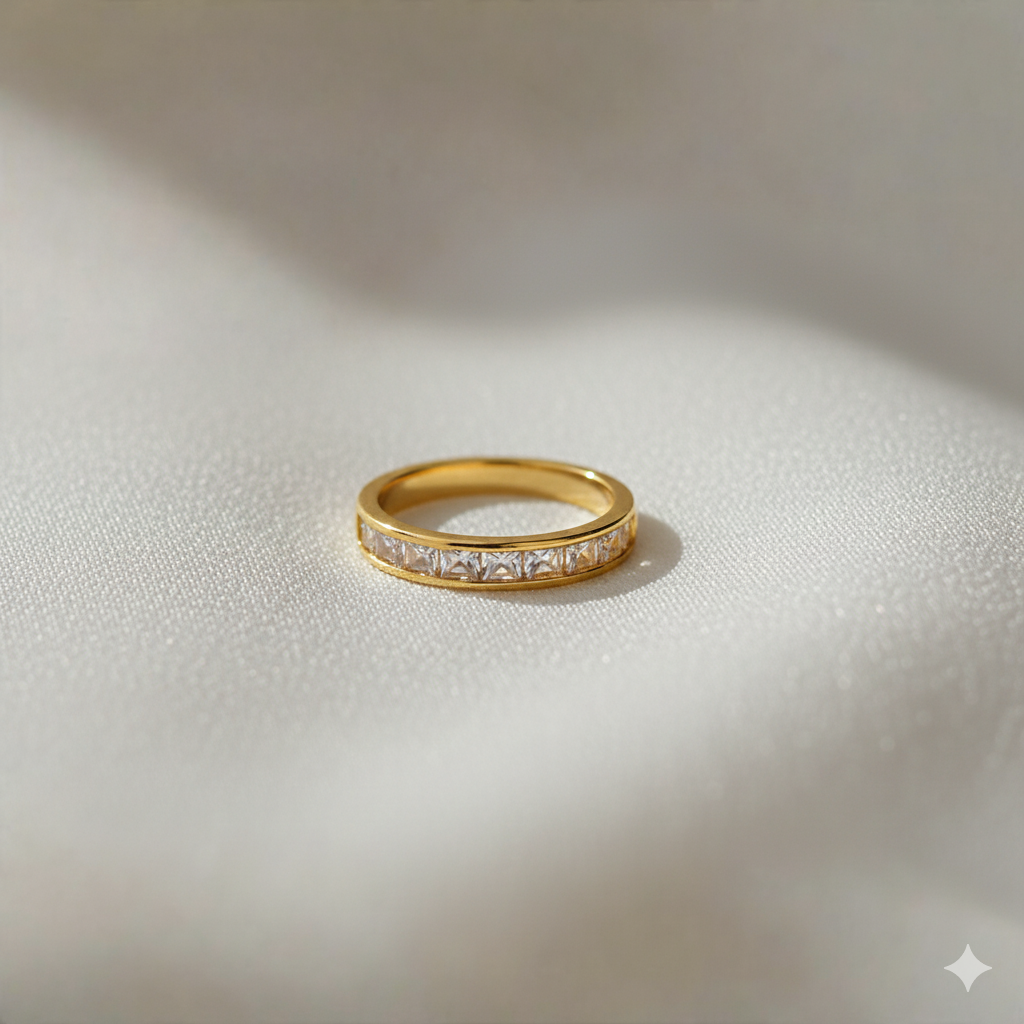 Minimalist Channel Gold Ring